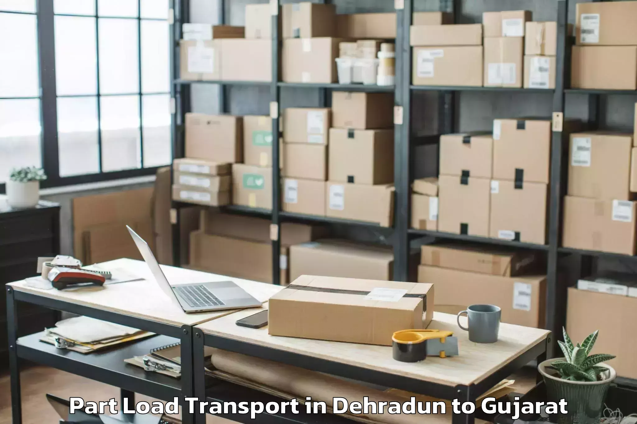 Get Dehradun to Gujarat University Ahmedabad Part Load Transport